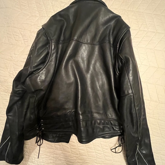 Vanson Leather black motorcycle jacket size 52 - Made IN MA USA - Picture 12 of 16
